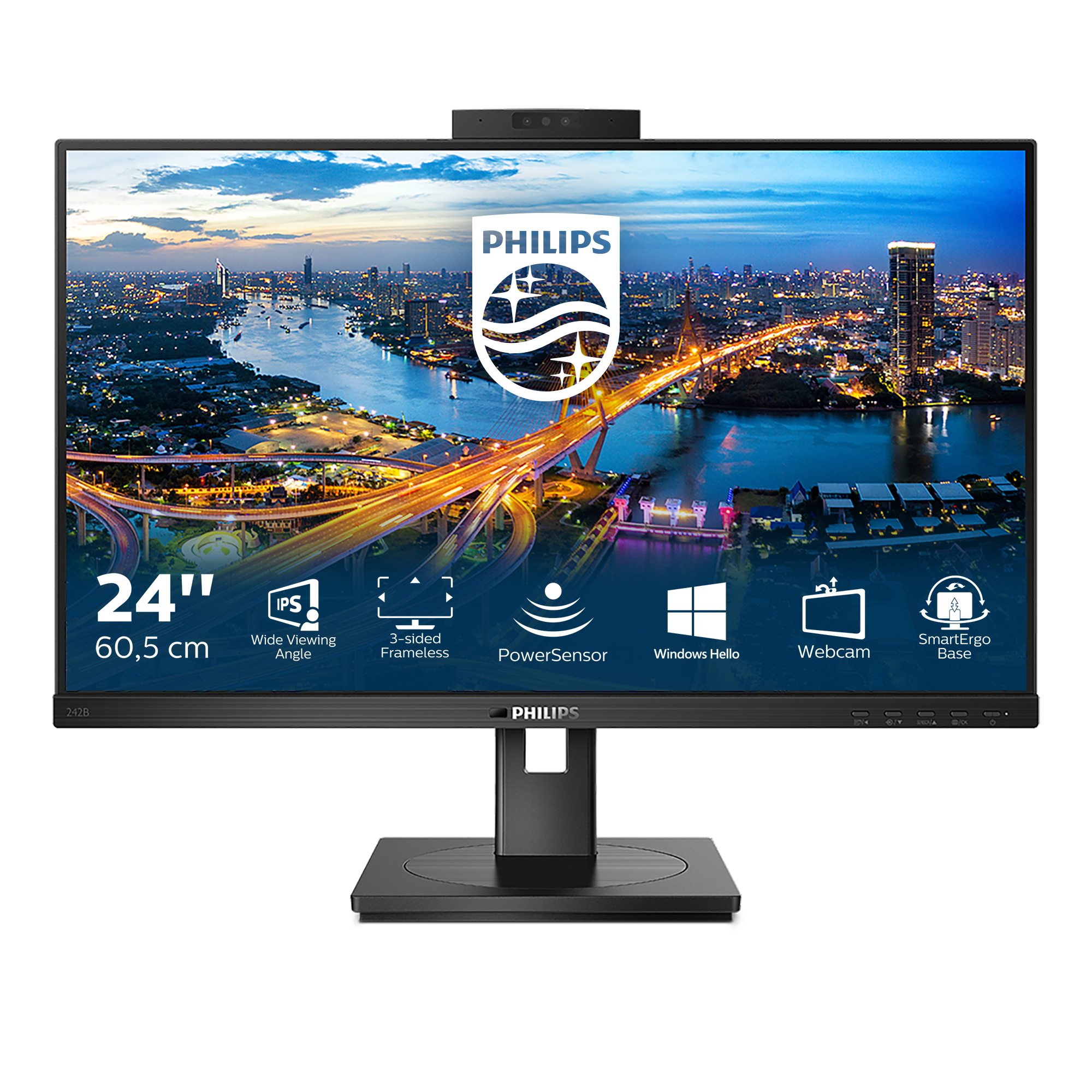 Philips 23,8"" 242B1H | 1920x1080 | IPS | 4ms | 75Hz | 3år