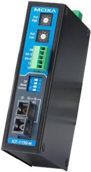 Moxa ICF-1150-S-SC, Industrial RS-232/422/485 to multimode fiber converter, SC connector