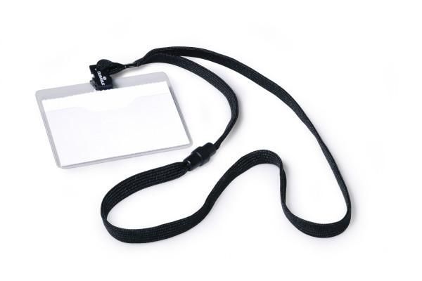 Durable Name badge 60x90 mm with textile lanyard 10
