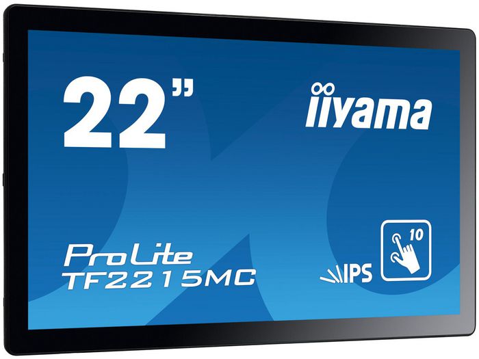 iiyama TF2215MC-B2, 21.5", 1920x1080, 16:9, 14 ms, IPS LED, projective capacitive, VGA, HDMI, DP, HDCP, DC 12V, 520x315x42.5 mm