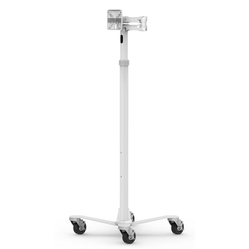 MEDICAL ROLLING CART EXTENDED - VESA COMPATIBLE - WHITE