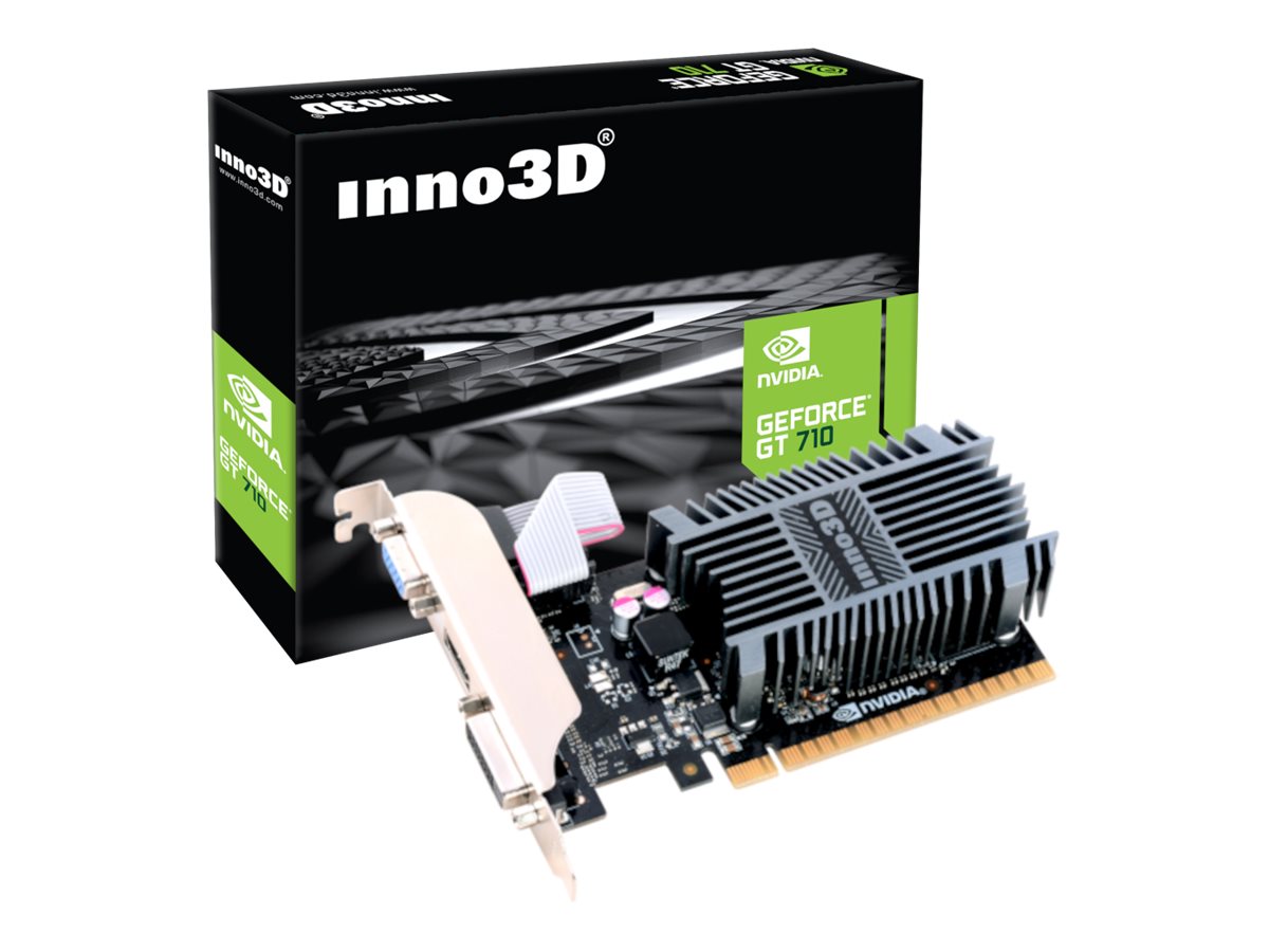 INNO3D GeForce GT710 2GB SDDR3 64-bit 1.6Gps DVI+VGA+HDMI Heatsink