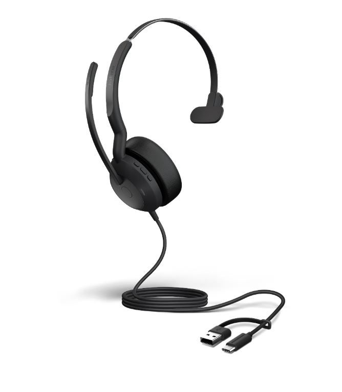Jabra Evolve2 50 USB C/A, UC Mono, w/o
