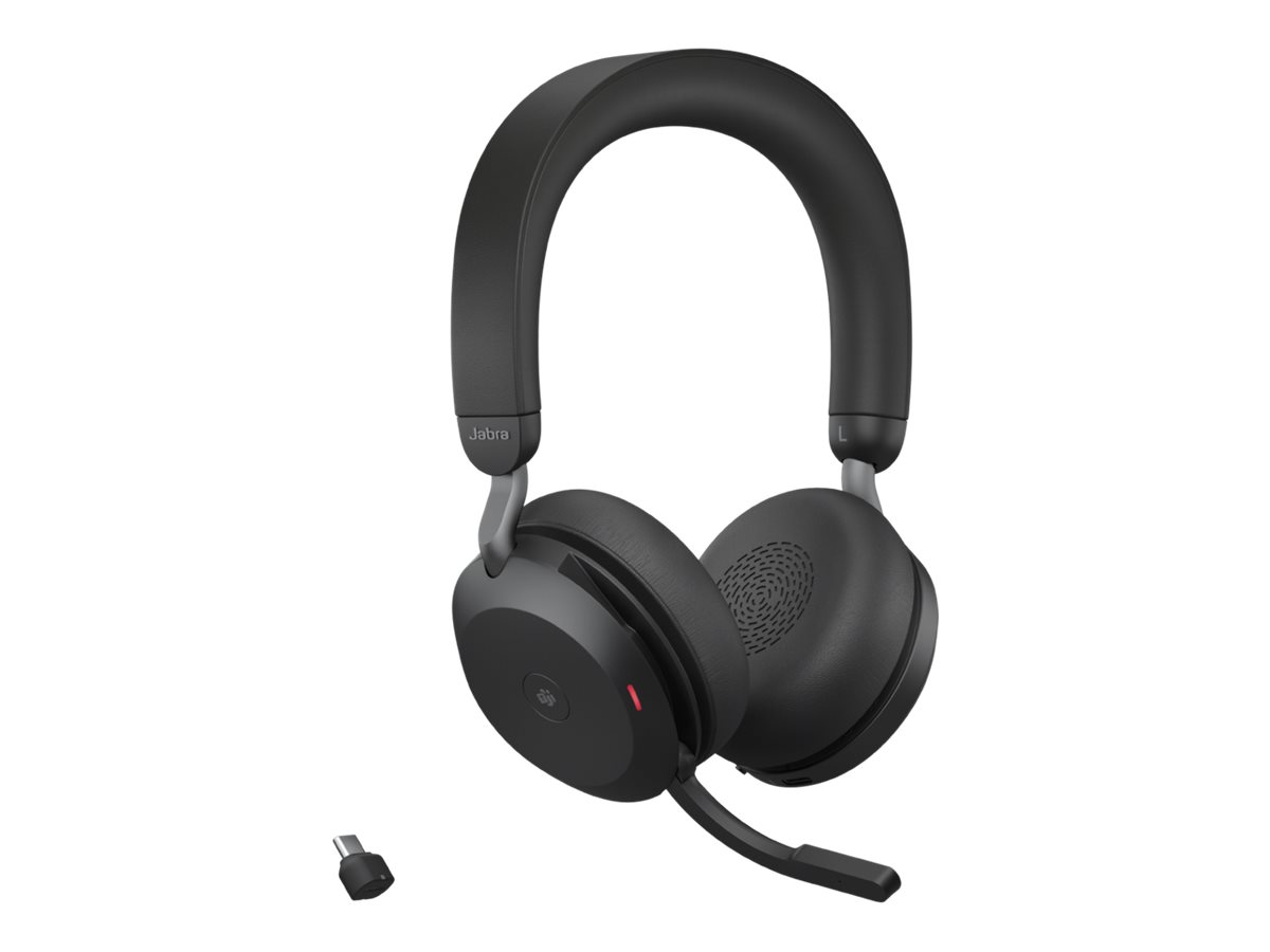 Jabra Evolve2 75 - USB-A UC with Desk Stand - Black