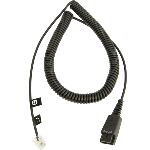 JABRA NEDRE HEADSETSLADD STD SPIRAL 2M.QD/4PIN MODULAR
