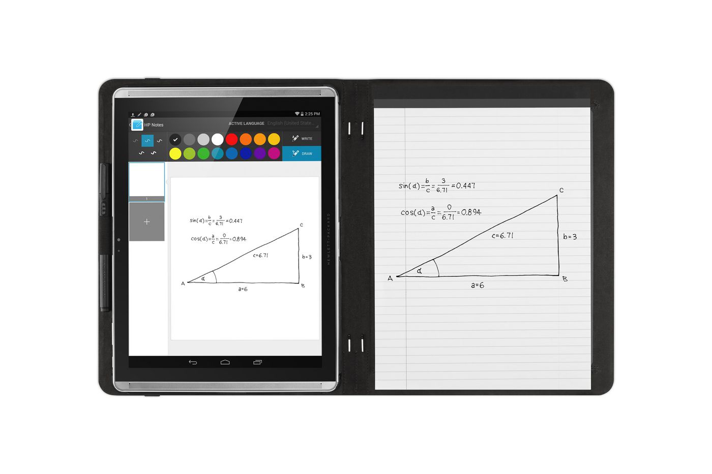 HP K6E44AA tablet case 30.5 cm (12") Folio Black