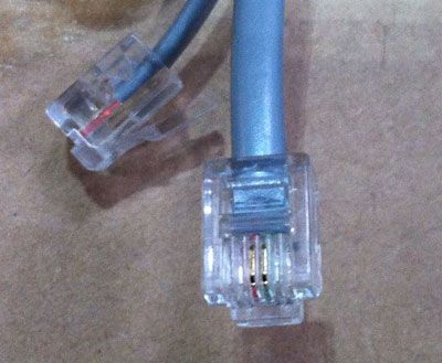 Cable TK RJ11 plug -> RJ11 plug, 1.8m, silver