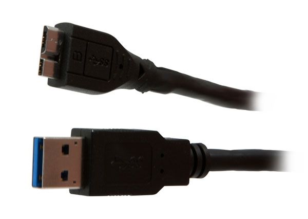 Kabel USB, A(St) => MicroB(St), 3.0m, USB3.0, schwarz, Synergy 21