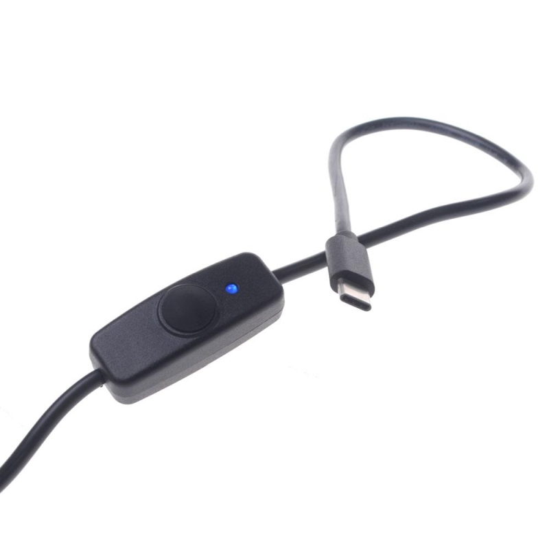Kabel USBC 31 10 m CStCSt black USBC StromDatenkabel mit Schalter