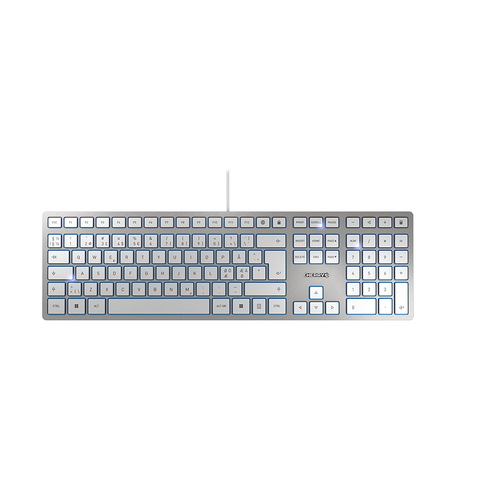KC6000 SLIM CORDED KB PAN SI/WH PAN-NORDIC - SILVER/WHITE