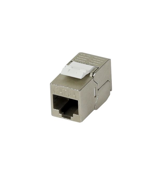 Keystone, module, TP socket (RJ45), CAT6A, 500MHz, short, with cable clamp, Synergy 21