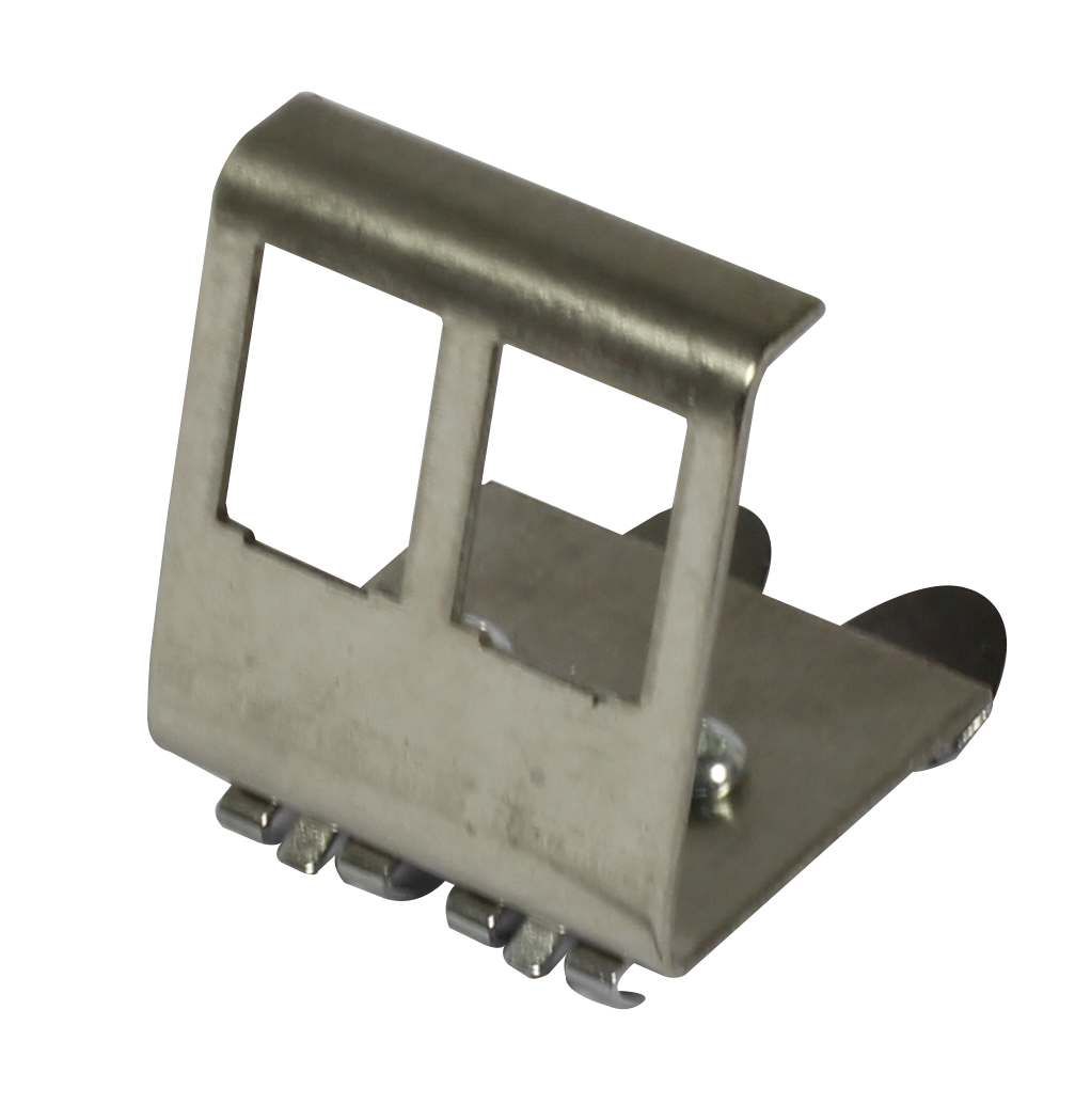 Keystone, module carrier, DIN rail, metal, for 2xTP module, top-hat rail adapter, Synergy 21