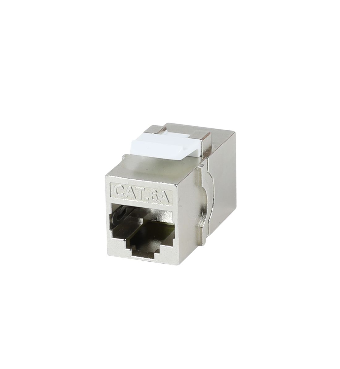 Keystone, module, TP/TP socket/socket (RJ45, coupling), CAT6A, 500MHz, slimline/short, Synergy 21,