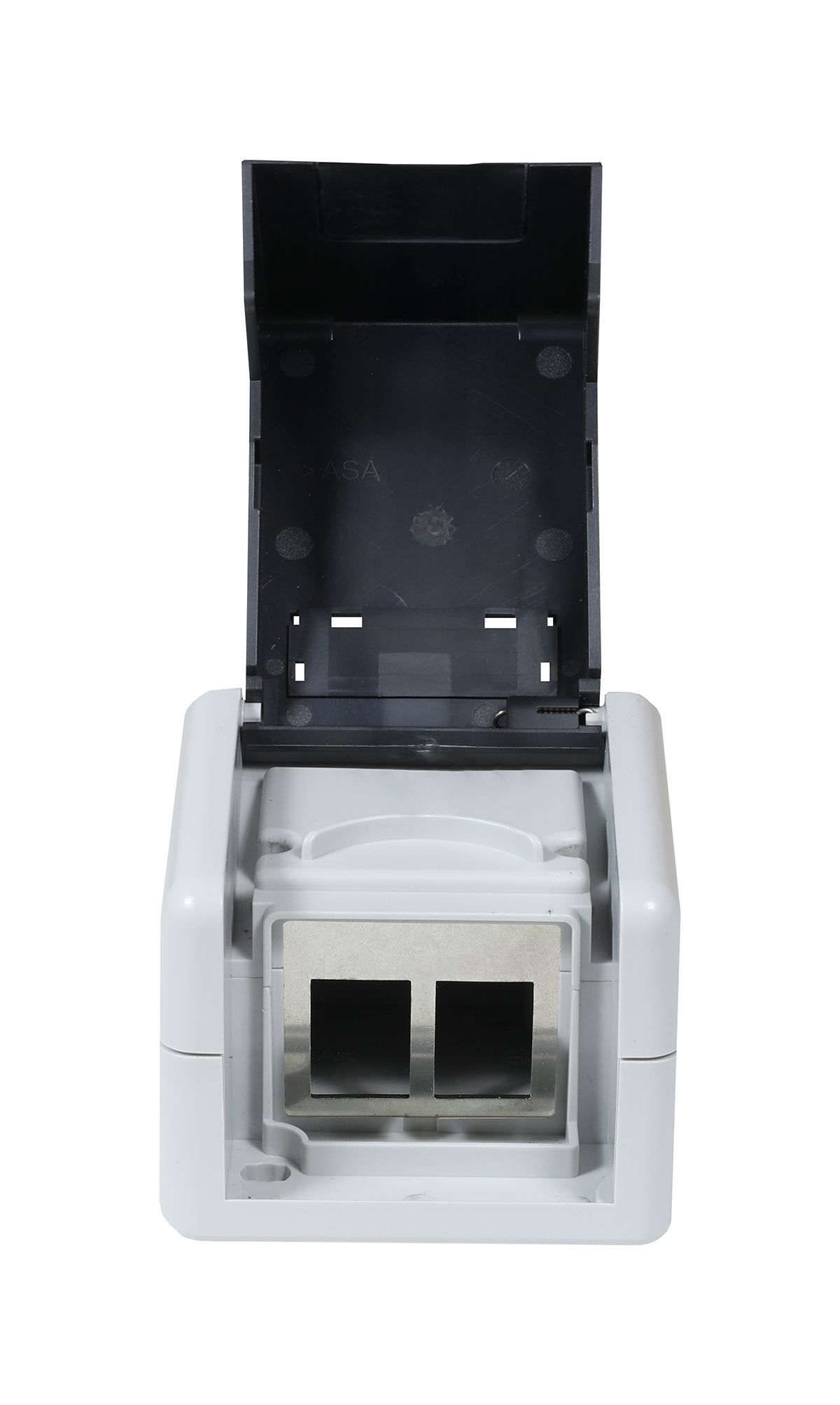 Keystone Modulträger Aufputzgehäuse IP44 mit Montageeinsatz für 2xKeystone Module Synergy 21