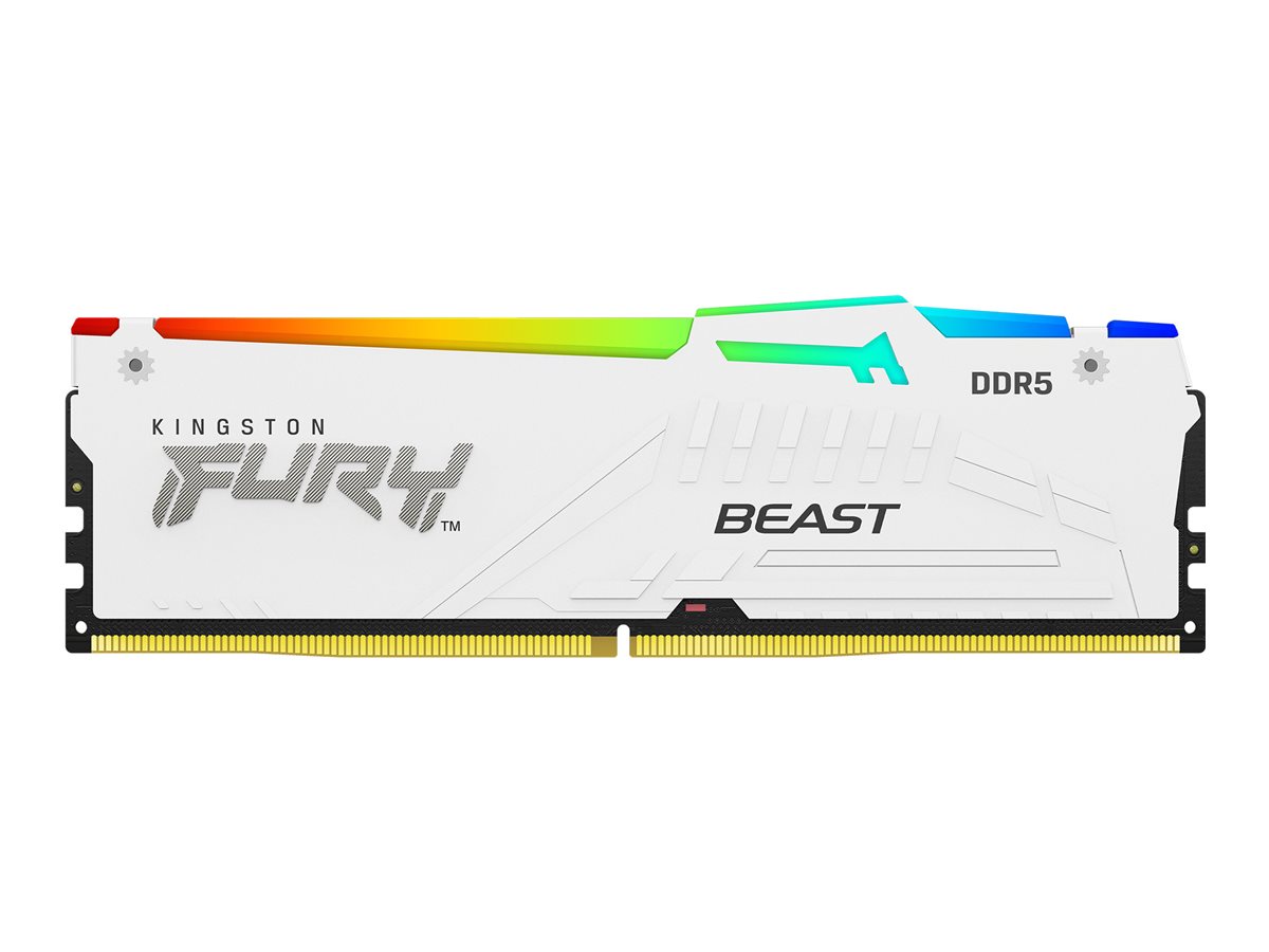 Kingston Technology FURY Beast 16GB 6000MT/s DDR5 CL36 DIMM White RGB EXPO