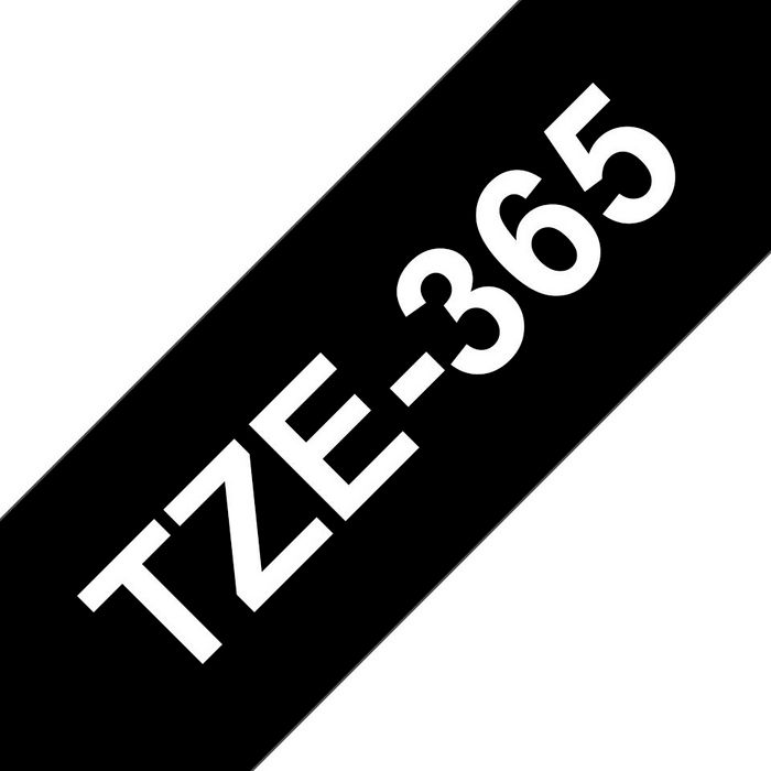 Brother Brother TZe-365 White On Black Labelling Tape – 36mm wide