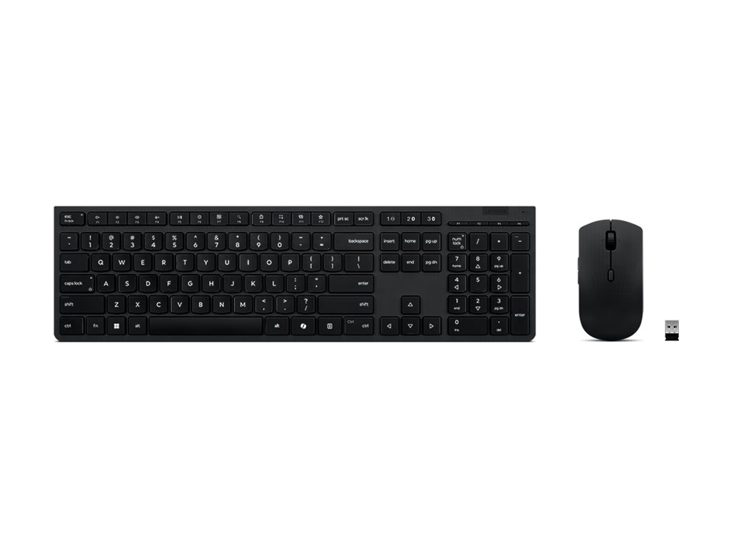 Lenovo 4X31R64357 keyboard Mouse included Office RF Wireless + Bluetooth QWERTY Nordic Grey