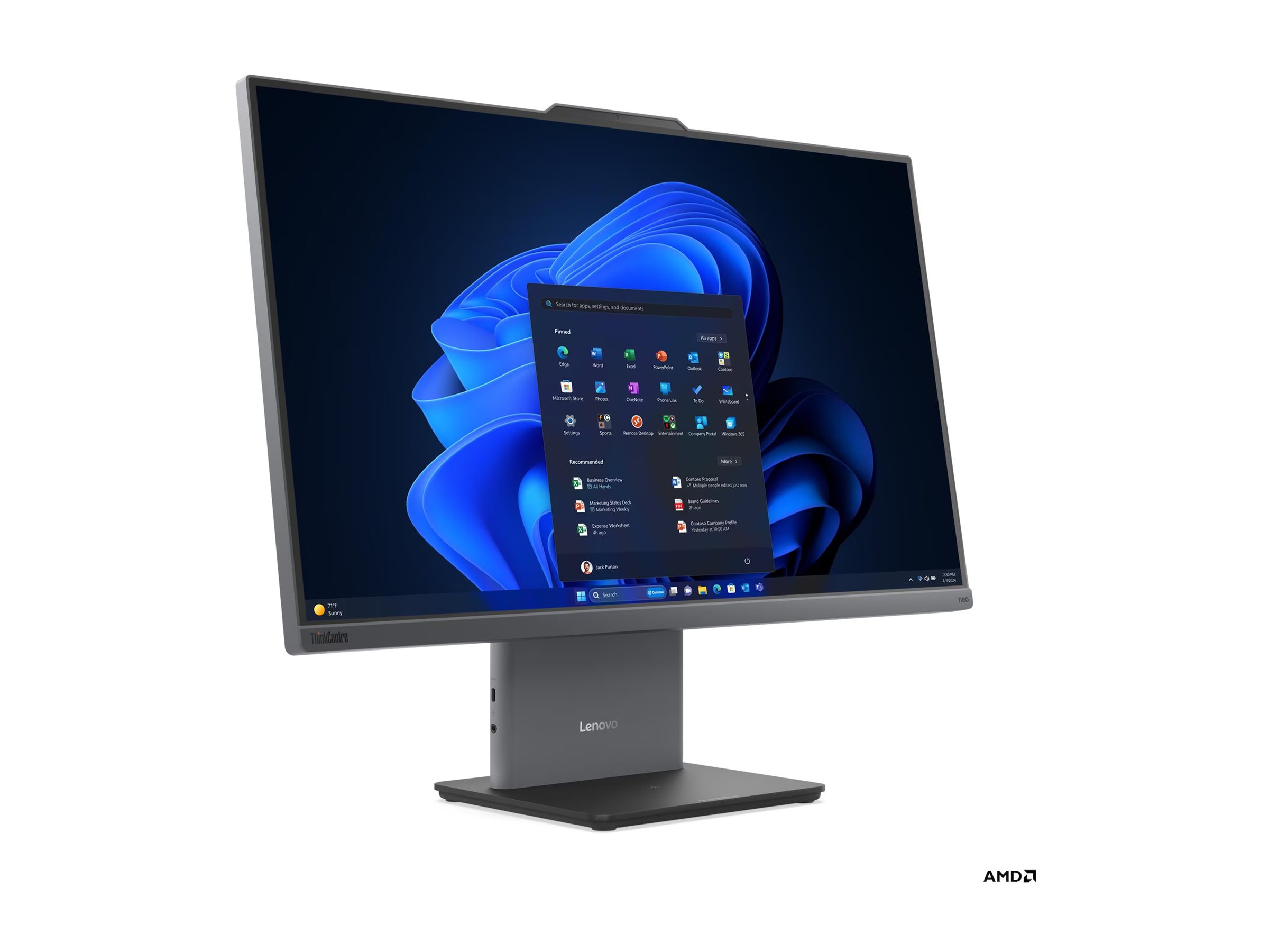 LENOVO ThinkCentre Neo 55a 24 Gen 6 AMD Ryzen 5 220 23.8inch 16GB 512GB UMA W11P 3YOS CO2 Offset