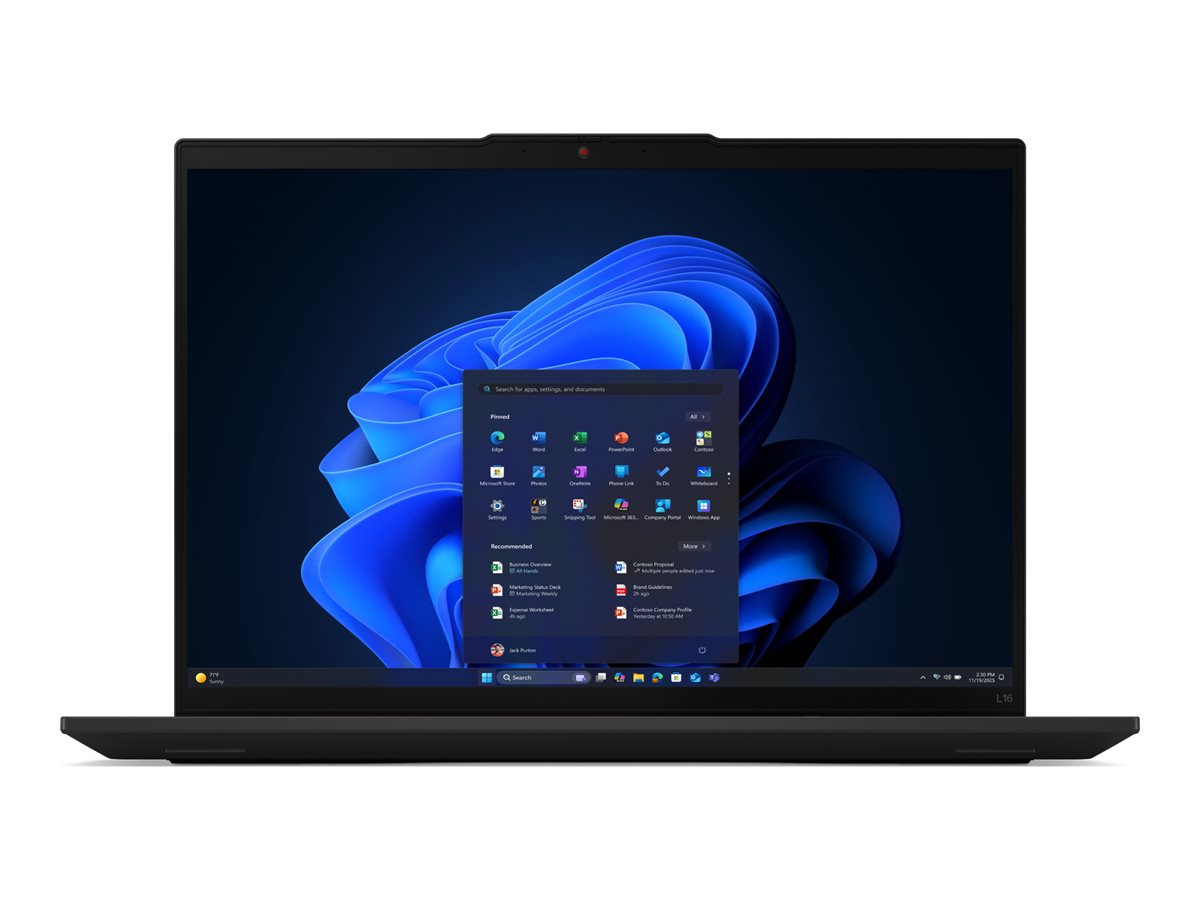 Lenovo ThinkPad L16 Gen 2 (AMD) AMD Ryzen™ 7 250 Laptop 40.6 cm (16") WUXGA 32 GB DDR5-SDRAM 1 TB SSD Wi-Fi 7 (802.11be) Windows 11 Pro Nordic Black