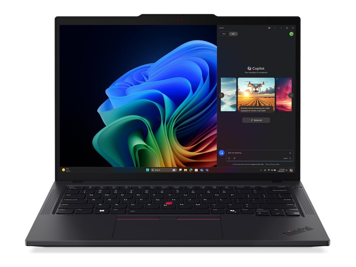 Lenovo ThinkPad T14 Gen 6 (AMD) Copilot+ PC AMD Ryzen™ AI 7 350 Laptop 35.6 cm (14") WUXGA 32 GB DDR5-SDRAM 1 TB SSD Wi-Fi 7 (802.11be) Windows 11 Pro Nordic Black