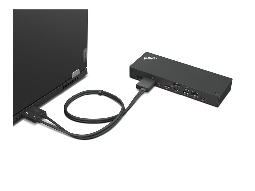 Lenovo 40B00300EU laptop dock/port replicator Wired Thunderbolt 4 Black, Red
