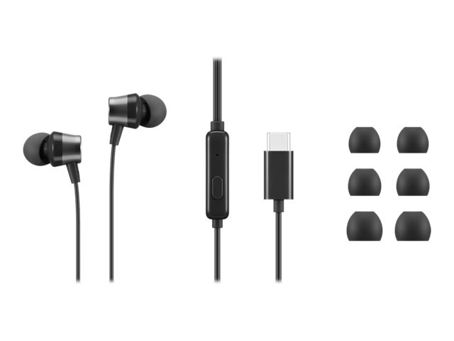 Lenovo 4XD1J77351 headphones/headset Wired In-ear Office/Call center USB Type-C Black