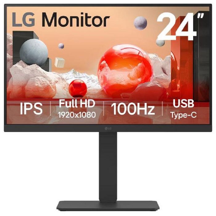 LG Computer Monitor 60.5 Cm (23.8") 1920 X 1080 Pixels Full Hd Lcd Black