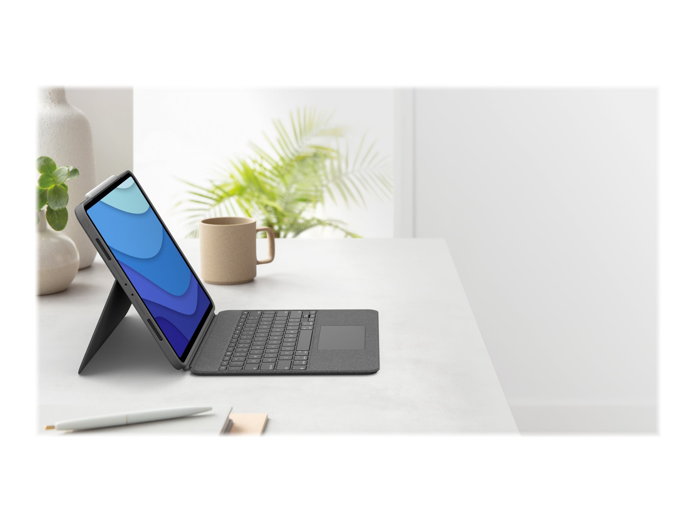 Logitech Combo Touch Tastatur og folio-kasse 16-niveau Kabling Pan Nordic Apple 11-inch iPad Pro (1. generation, 2. generation, 3. generation)