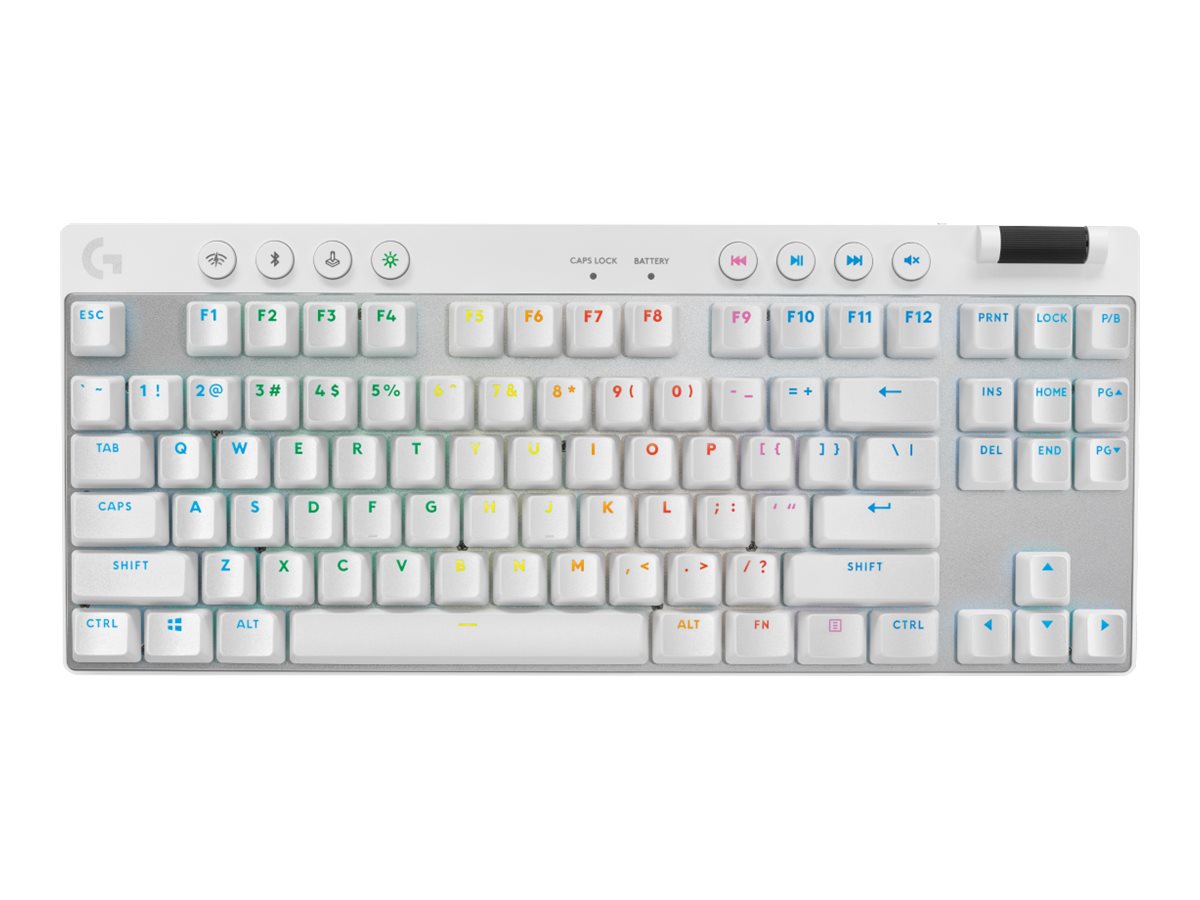 LOGITECH G PRO X TKL LIGHTSPEED Gaming Keyboard WHITE (PAN) 2.4GHZ/BT TACTILE