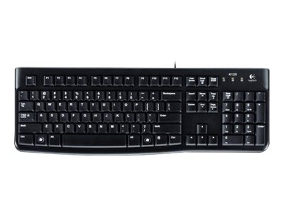 LOGITECH K120 Corded Keyboard black USB for Business - EMEA DE
