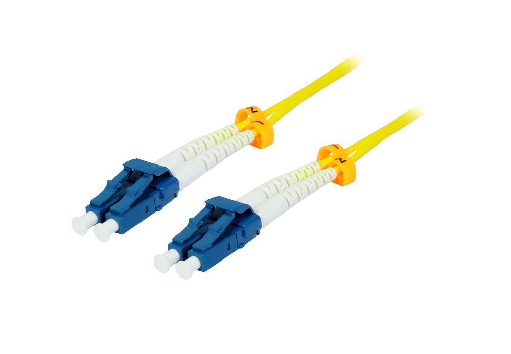 LWL-2-Faser-Patchk. 0,5mtr.LC-LC, 9/125um, OS2, AD=2mm, Synergy 21