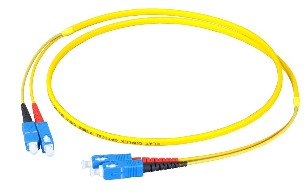 LWL-2-Faser-Patchk. 30mtr.SC-SC, 9/125u, OS2, AD=3mm, Flat Twin