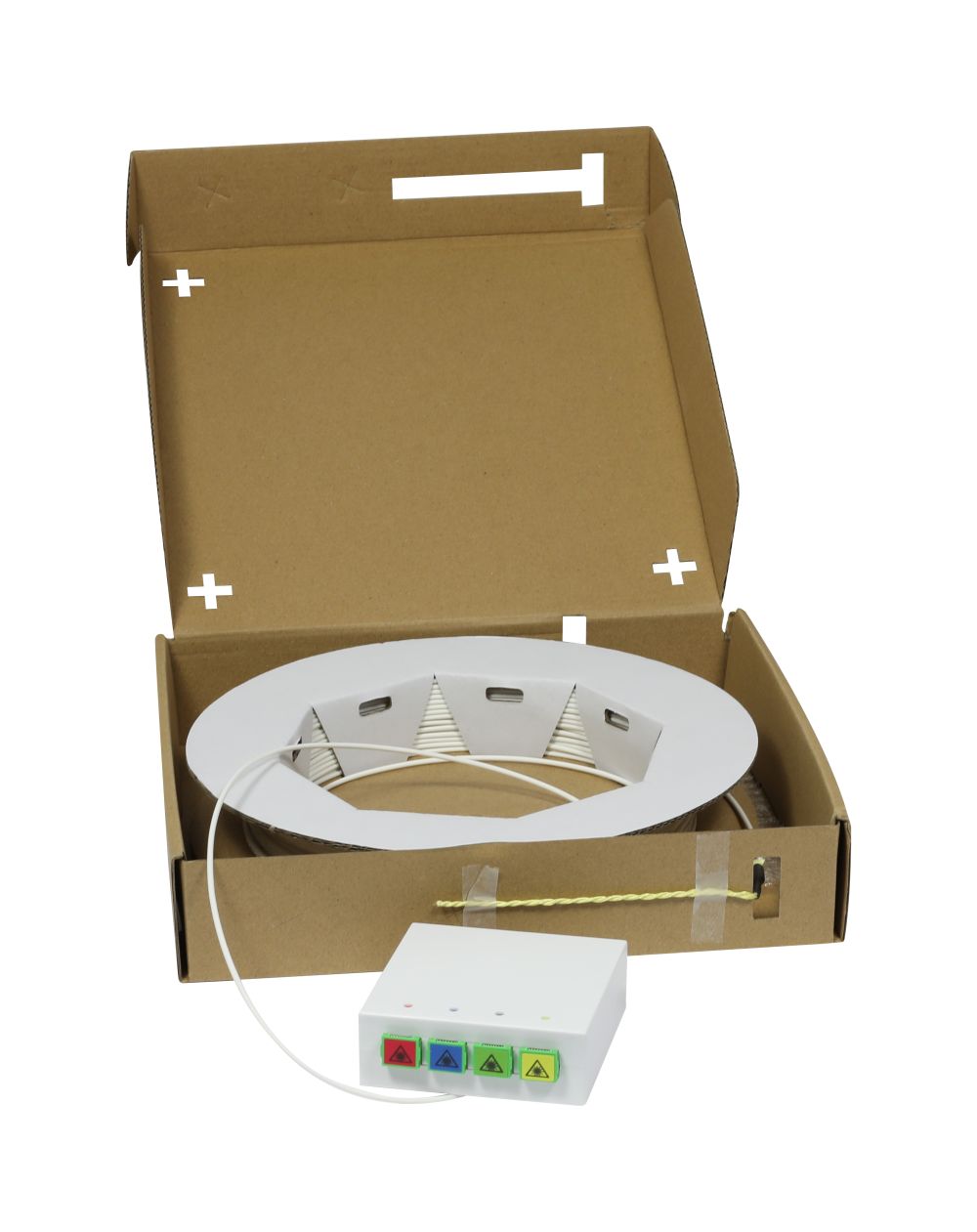 FTTH Compact Box vorkonfektioniert 4xSCAPC open End 40m 9125u G657A2 4Faser OD22mm Synergy 21
