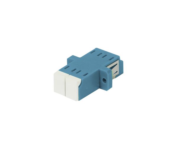 LWLKupplungLCBuchseLCBuchse 9125u Singlemode OS2 blau duplex PVC Keramikhülse mit Flansch mit einseitiger Laserschutzklappe Synergy 21