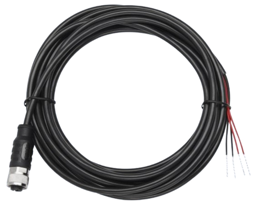 M12 TO FLYING LEADS DC PWR CORD 10M NO PWR SUPPLY REQ 12-24VDC