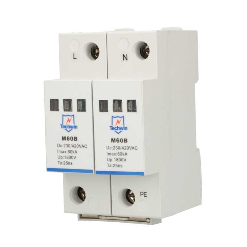 M60B2 | Surge arrester | 2P 1F 60kA max surge current
