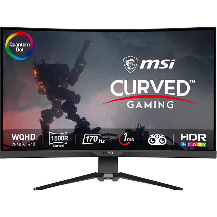 MSI MSI MAG 325CQRF-QD 32 Inch WQHD Curved Gaming Monitor - 1000R 2560 x 1440 Rapid VA Panel, 170Hz / 1ms GTG, AMD FreeSync Premium, HDR Ready