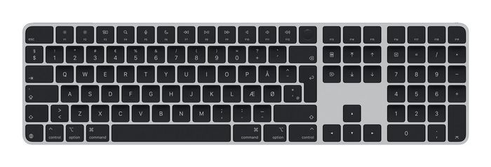 Apple Magic Keyboard with Touch ID and Numeric Keypad for Mac models with Apple silicon (USB–C) - Danish - Black Keys