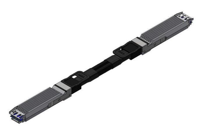 NVIDIA MCP4Y10-N001 passive Copper cable, IB twin port NDR, up to 800Gb/s, OSFP, 1m