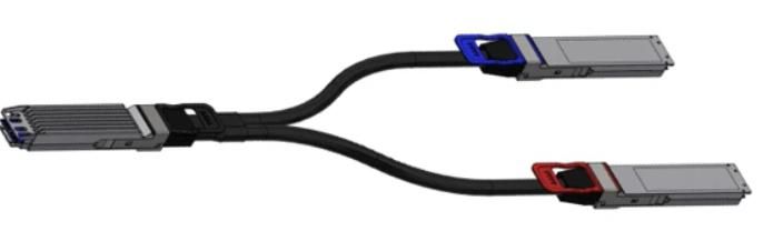 NVIDIA Passive copper splitter cable, IB twin port NDR 800Gb/s to 2x400Gb/s, OSFP to 2xOSFP, 2m