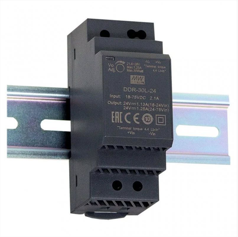 MEAN WELL Netzteil - 48V/2,1A IN: 9~18VDC -> OUT: 48VDC/DC-Wandler MEAN WELL Hutschiene