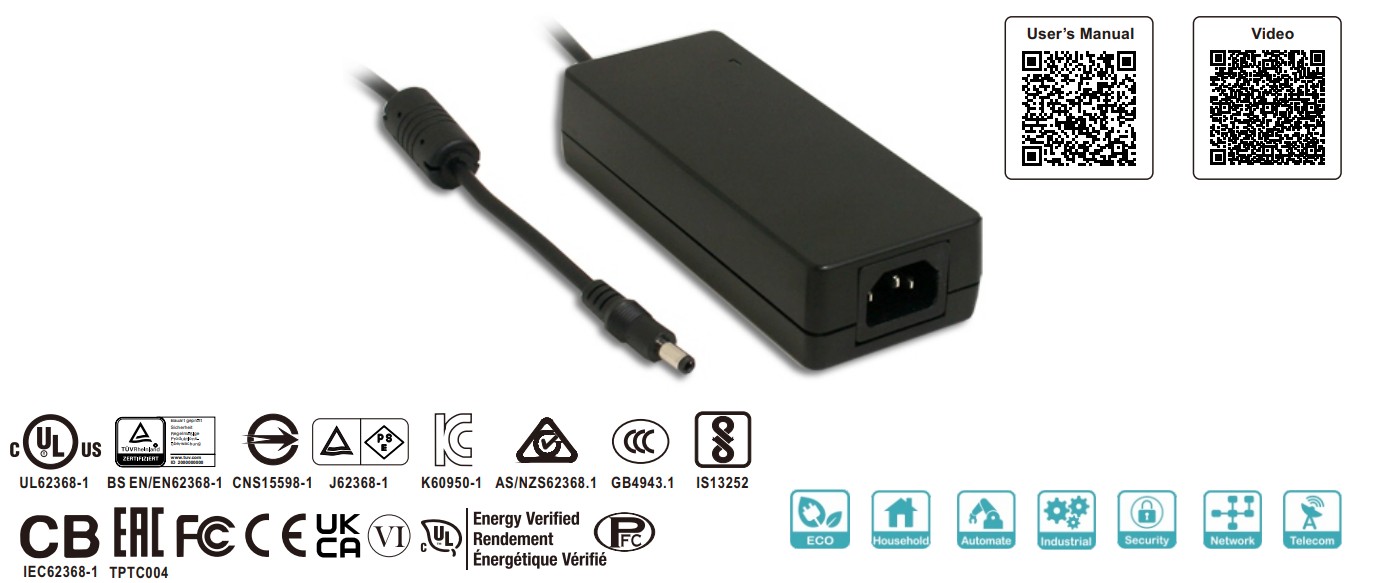 MEANWELL power supply - 19V 90W