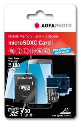 AgfaPhoto Mobile MicroSDHC 32GB UHS-I Class 10 U3 V30 A1
