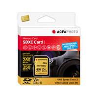 AgfaPhoto SDXC 64GB UHS-II U3 V90 Professional High Speed 250/280