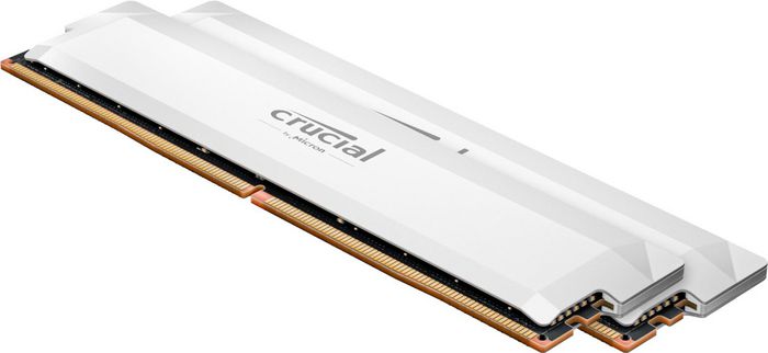 Crucial DDR5, UDIMM, 32GB Kit (16GBx2), 1.35V/(5V ext), Unbuffered, White