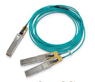 NVIDIA MFS1S50-H020V active optical splitter cable, 200Gbps to 2x100Gbps , QSFP56 to 2x QSFP56, 20m