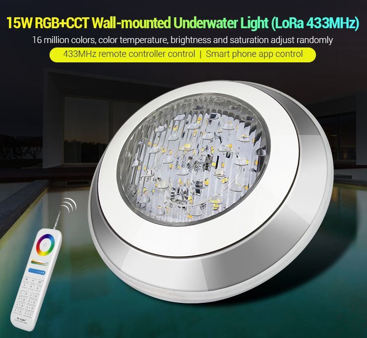 MiBoxer UW01 LED LoRa (433MHZ) Poolleuchte 15W RGB-WW (RGB-CCT)