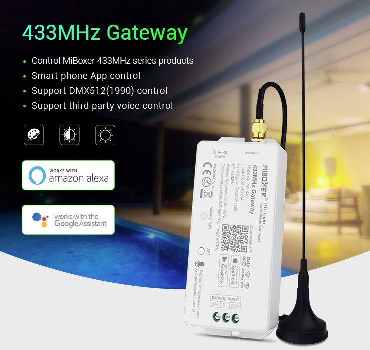 MiBoxer WL-433 LED LoRa (433MHZ) controller DMX via LoRa