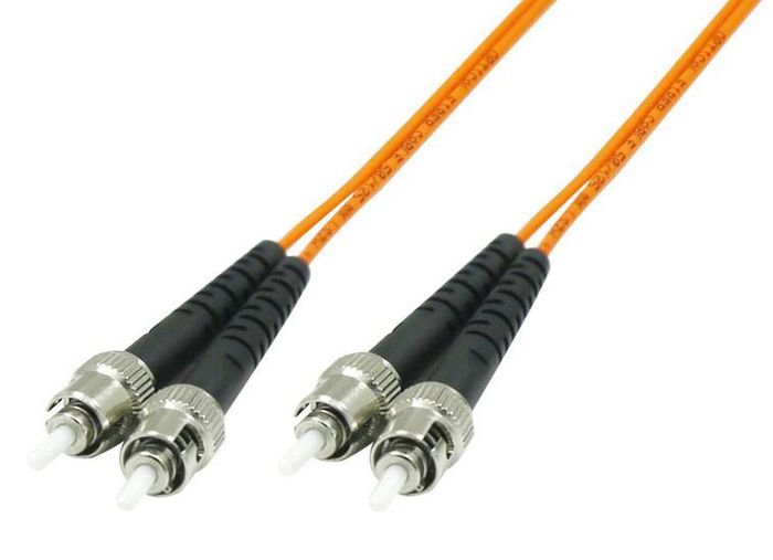MicroConnect Optical Fibre Cable, ST-ST, Multimode, Duplex, OM1 (Orange), 2m