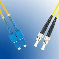 MicroConnect Optical Fibre Cable, ST-SC, Singlemode, Duplex, OS2 (Yellow), 1m